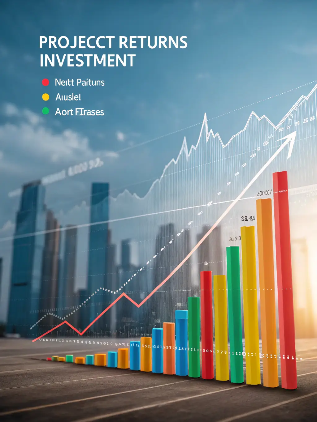 A sophisticated, modern graph depicting diversified investment portfolio performance over time, showcasing growth and stability. The graph should be set against a clean, professional background.